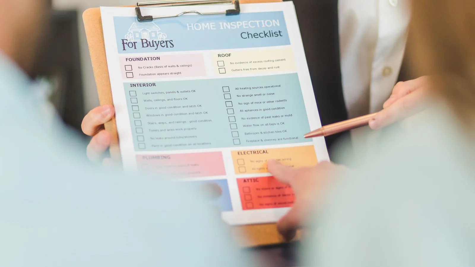 A checklist on a clipboard